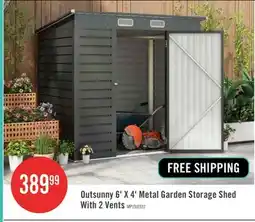The Brick Outsunny 6 X 4ft Metal Garden Storage Shed With 2 Vents offer