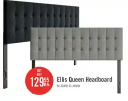The Brick Ellis Upholstered Headboard in Grey Fabric, Button Tufted - Queen Size offer