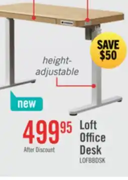 The Brick Loft 47.24 Height-Adjustable Office Desk with Storage and Wireless Charging - Natural offer