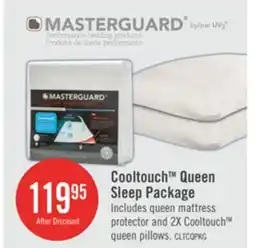 The Brick Masterguard Cooltouch Queen Mattress Protector with 2 Queen Pillows offer