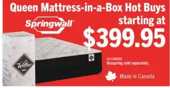 The Brick Springwall Autumn Tight Top Queen Mattress-in-a-Box offer