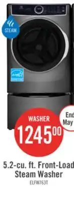 The Brick Electrolux 5.2 Cu. Ft. Front-Load High-Efficiency Steam Washer - Titanium - Stackable - ELFW7637AT offer