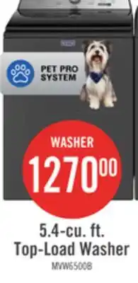 The Brick Maytag 5.4 Cu. Ft. Pet Pro Top-Load Washer - Volcano Black - MVW6500MBK offer