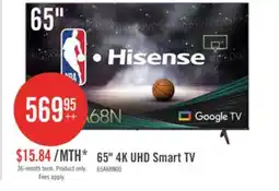 The Brick Hisense 65 4K UHD HDR10 Dolby Vision 60Hz Google Smart TV (65A68N) offer