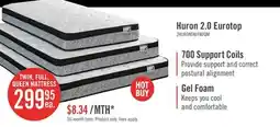 The Brick Springwall Huron 2.0 Eurotop Twin Mattress offer