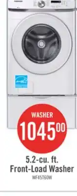 The Brick Samsung 5.2 Cu. Ft. Front-Load Washer - White - Stackable - WF45T6000AW/A5 offer