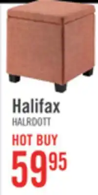 The Brick Halifax 14.75 Square Fabric Storage Ottoman - Orange offer