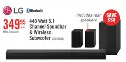 The Brick LG 5.1 CH Bluetooth Dolby Digital Soundbar with Rear Speakers and Wireless Subwoofer (S60TR.ACANLLK) offer
