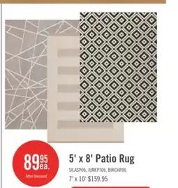 The Brick Silas Black Outdoor Patio Area Rug - 5 x 8 offer