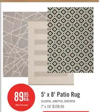 The Brick Silas Black Outdoor Patio Area Rug - 5 x 8 offer