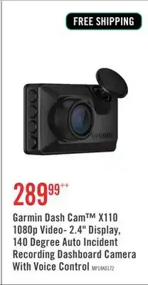 The Brick Garmin Dash Cam X110 1080p Video- 2.4 Display, 140 Degree Auto Incident Recording Dashboard Camera offer