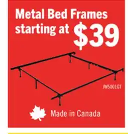 The Brick Twin/Full Metal Glider Bed Frame offer