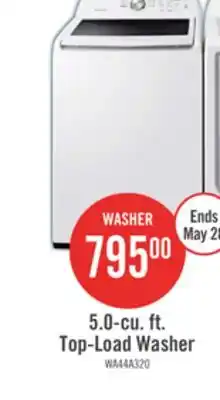 The Brick Samsung 5.1 Cu. Ft. Top-Load Washer - White - WA44A3205AW/A4 offer