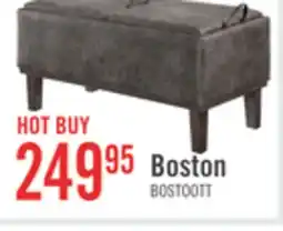 The Brick Boston 35 Storage Ottoman With Trays - Brown Distressd Faux Leather offer