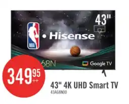 The Brick Hisense 43 4K UHD HDR10 Dolby Vision 60Hz Google Smart TV offer