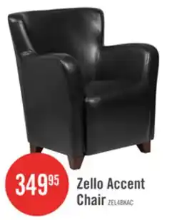 The Brick Zello 29.92 Faux Leather Accent Chair with Wood Legs - Black offer