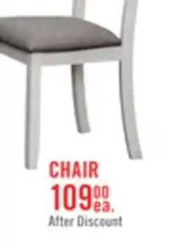 The Brick Echo Dining Chair with Linen-Look Fabric, Wood, Ladder-Back - White offer