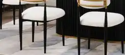 The Brick Kort & Co. Capri 7pc Dining Set with Table & 6 Chairs, Gold Accent, Pedestal Base, 72W - White offer
