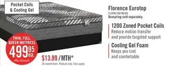 The Brick Springwall Florence Eurotop Luxury Firm Twin Mattress offer