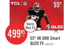 The Brick TCL 55 QLED Pro 4K UHD HDR Pro+ 60Hz Google Smart TV (55Q651G-CA) offer