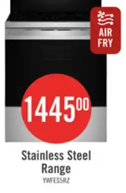 The Brick Whirlpool 5.3 Cu. Ft. Electric Range with No Preheat Air Fry - Stainless Steel - YWFES5030RZ offer