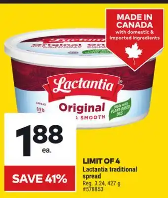 Giant Tiger Lactantia traditional spread offer