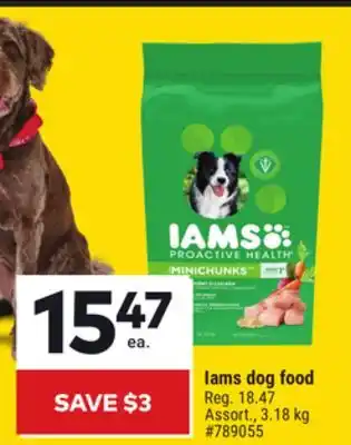 Giant Tiger Iams dog food offer