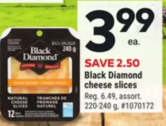 Giant Tiger Black Diamond cheese slices offer