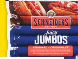 Giant Tiger Schneiders Juicy Jumbos wieners offer
