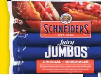 Giant Tiger Schneiders Juicy Jumbos wieners offer