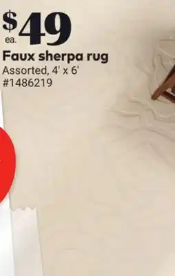 Giant Tiger Faux sherpa rug offer
