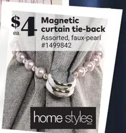Giant Tiger Magnetic curtain tie-back offer