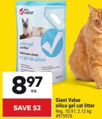 Giant Tiger Giant Value silica gel cat litter offer