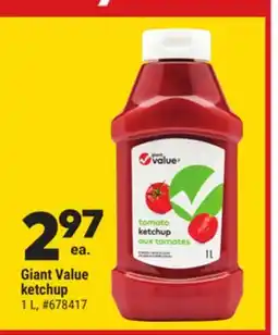 Giant Tiger Giant Value ketchup offer