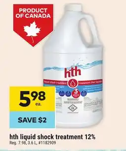 Giant Tiger hth liquid shock treatment 12% offer
