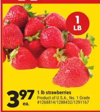 Giant Tiger 1 lb strawberries offer