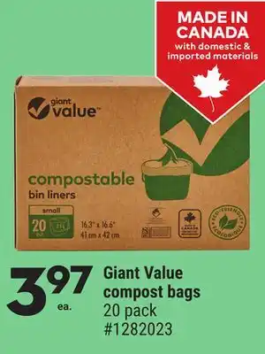Giant Tiger Great Value Compost Bags offer
