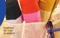 Giant Tiger velour beach towels offer