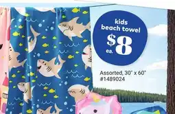 Giant Tiger kids beach towel offer