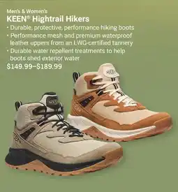 Cabela's Men's & Women's KEEN Hightrail Hikers offer
