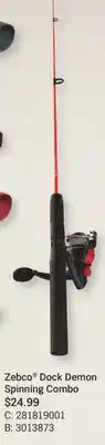 Cabela's Zebco Dock Demon Spinning Combo offer