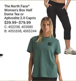 Cabela's The North Face Women's Box Half Dome Tee or Aphrodite 2.0 Capris offer