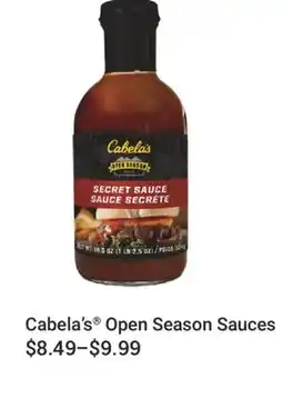 Cabela's Cabela's Open Season Sauces offer