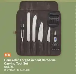 Cabela's Henckels Forged Accent Barbecue Carving Tool Set offer