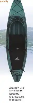 Cabela's Ascend D10 Sit-In Kayak offer
