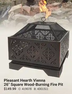 Cabela's Pleasant Hearth Vienna 26 Square Wood-Burning Fire Pit offer