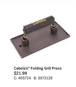 Cabela's Cabela's Folding Grill Press offer