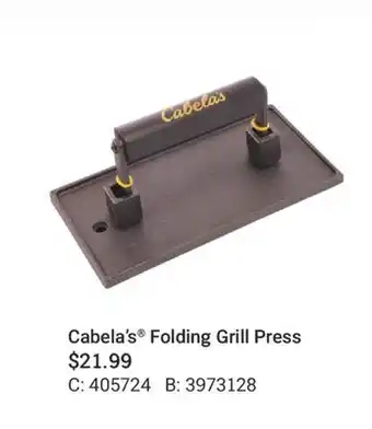 Cabela's Cabela's Folding Grill Press offer