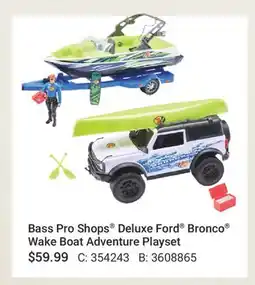 Cabela's Bass Pro Shops Deluxe Ford Bronco Wake Boat Adventure Playset offer