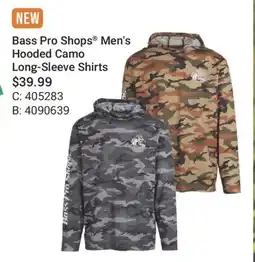 Cabela's Bass Pro Shops Men's Hooded Camo Long-Sleeve Shirts offer
